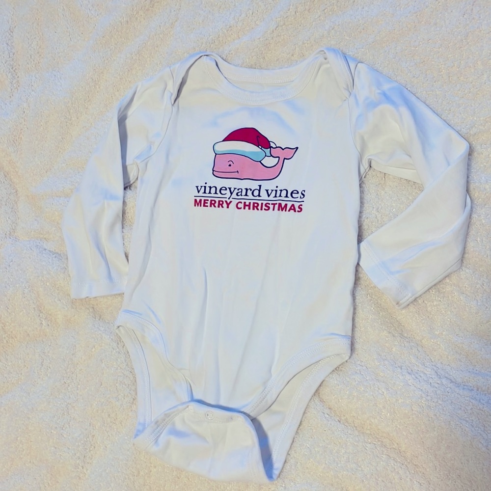 Vineyard vines Christmas onesie. Perfect for the season